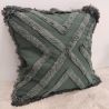 Coussin ethnique vert forêt - 40x40cm - KENYA par Amadeus