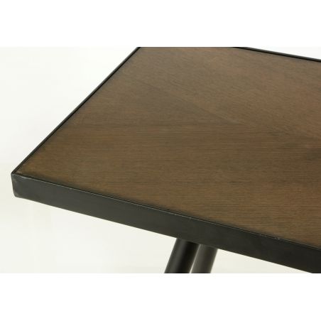 Console art déco bois foncé et noir - 80x121x41cm - MARTIN par Amadeus
