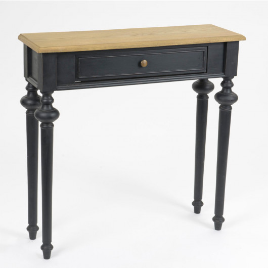 Console classique noir et poignée dorée - 80x80x25cm - NEW LEGENDE par Amadeus