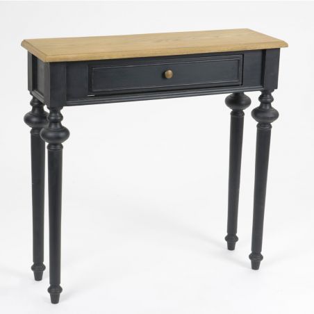 Console classique noir et poignée dorée - 80x80x25cm - NEW LEGENDE par Amadeus