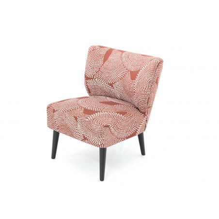 Fauteuil ethnique chocolat et écru - 62x65x71cm - TANZANIE par Amadeus