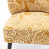 Fauteuil ethnique moutarde et écru - 62x65x71cm - TANZANIE par Amadeus