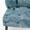 Fauteuil ethnique pétrole et écru - 62x65x71cm - TANZANIE par Amadeus