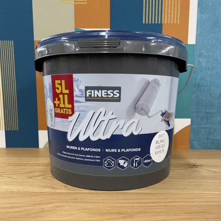 Finess ultra blanc murs/plafonds 5+1l gratuit Finess ultra blanc murs/plafonds 5+1l gratuit