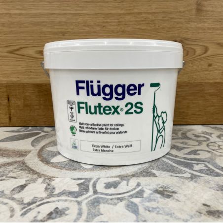 Peinture mur et plafond 3L blanc mat  - Flutex 2S par Flugger