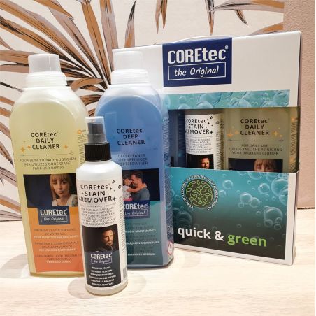 Produit d'entretien kit "Clean quick & green" - 3 unités - par COREtec