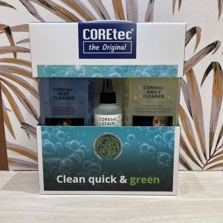 Produit d'entretien kit "Clean quick & green" - 3 unités - par COREtec
