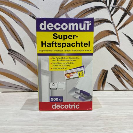 Enduit de rebouchage et lissage - Decomur Super enduit intérieur - 500g - par Decotric