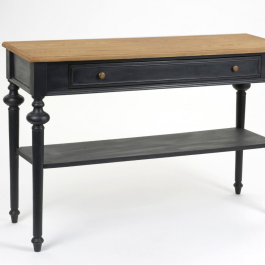 Console classique noir et poignée dorée - 80x120x40cm - NEW LEGENDE par Amadeus