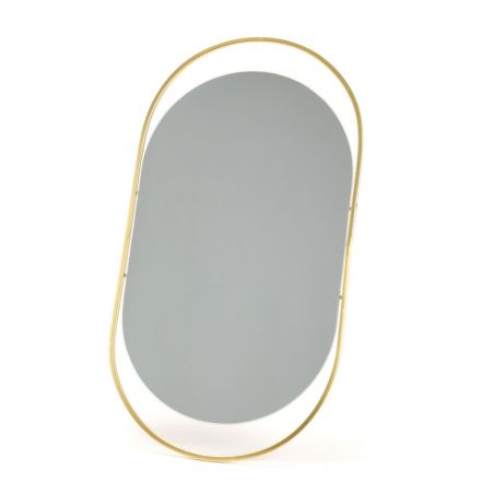 Miroir art déco doré - 27x50cm - ALMA par Amadeus