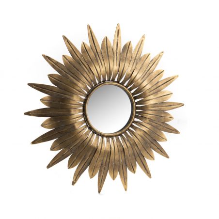 Miroir contemporain doré - 41x41cm - STELLA par Amadeus