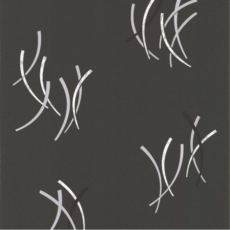 Papier peint expansé sur intissé graphique argenté SILHOUETTE -par Lutèce - 51163309