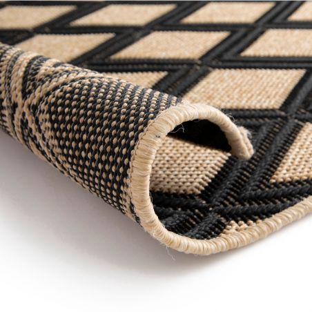 Tapis de salon - 160x230cm - Graphique / Géométrique beige et noir GRACE par Balta