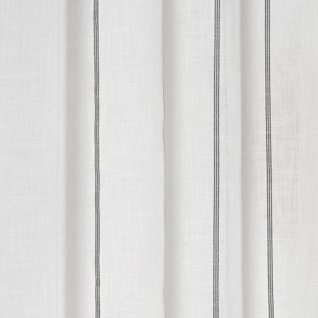 Prêt-à-Poser voilage - 150cmx260cm - rayure fine blanc et noir JEANNE par Linder