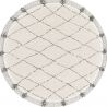 Tapis rond - diam 160cm - Ethnique / Berbére beige et gris FARA par Balta