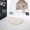 Tapis rond - diam 160cm - Ethnique / Berbére beige et gris FARA par Balta