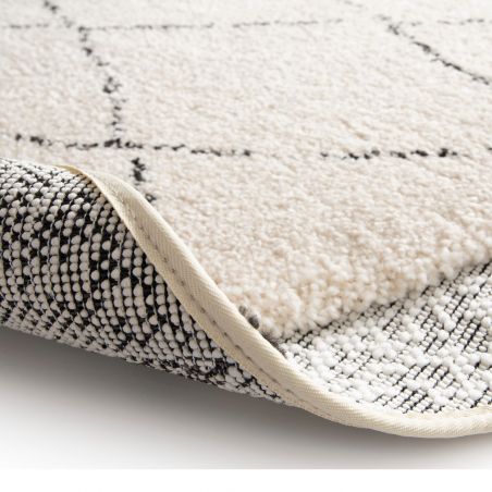 Tapis rond - diam 160cm - Ethnique / Berbére beige et gris FARA par Balta Tapis rond - diam 160cm - Ethnique / Berbére beige et gris FARA par Balta