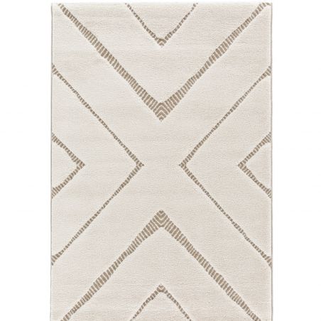 Tapis de salon - 160x230cm - Ethnique / Berbére taupe et écru FARA par Balta Tapis de salon - 160x230cm - Ethnique / Berbére taupe et écru FARA par Balta