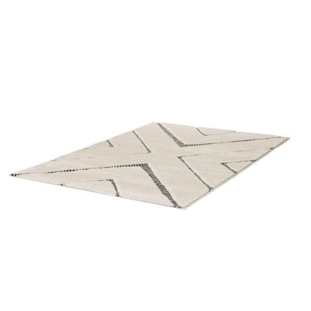 Tapis de salon - 160x230cm - Ethnique / Berbére écru et noir FARA par Balta Tapis de salon - 160x230cm - Ethnique / Berbére écru et noir FARA par Balta