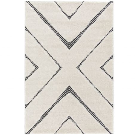 Tapis de salon - 160x230cm - Ethnique / Berbére écru et noir FARA par Balta Tapis de salon - 160x230cm - Ethnique / Berbére écru et noir FARA par Balta