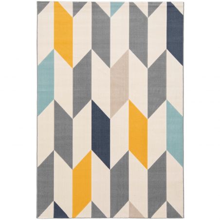 Tapis de salon - 160x230cm - Contemporain gris et jaune CANVAS par Balta