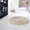 Tapis rond - diam 160cm - Ethnique / Berbére taupe RITUAL par Balta