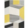 Tapis de salon - 160x230cm - Contemporain gris et moutarde ELLE par Balta
