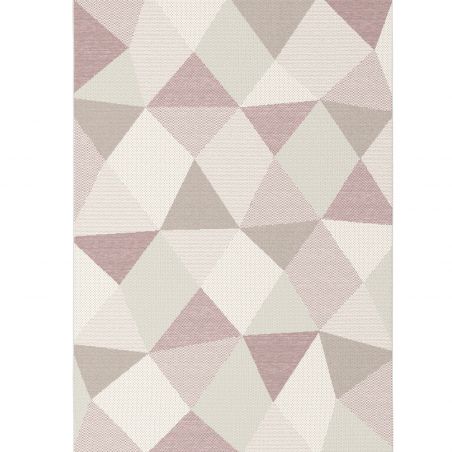 Tapis de salon - 140x200cm - Contemporain rose et beige PRISMA par Balta