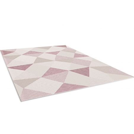 Tapis de salon - 140x200cm - Contemporain rose et beige PRISMA par Balta