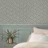 Papier peint Vinyle sur intissé floral vert FLEURETTE - Fleur par Rasch - 689808