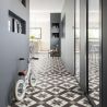 Sol Vinyle/PVC - 4m - Carreaux de ciment gris foncé CORDOBA BLACK & WHITE - Booster par Gerflor 