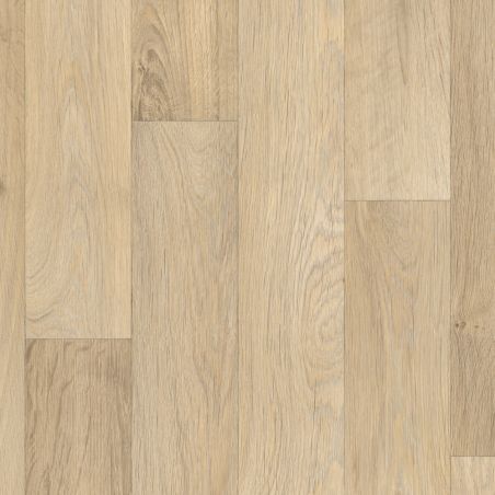 Sol Vinyle/PVC - 4m - Parquet chêne naturel CAMARGUE 537 - Textile Texas new par IVC