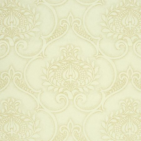 Papier peint Intissé médaillon crème et doré MIDNIGHT 3 ORNEMENT POINT DORÉ - Midnight 3 par Casadeco - 26461131
