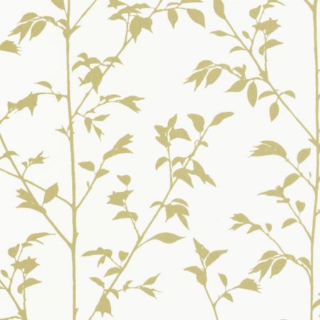 Papier peint Intissé floral doré SHINE VEGETAL BLANC/OR - Shine par Caselio - 68570024