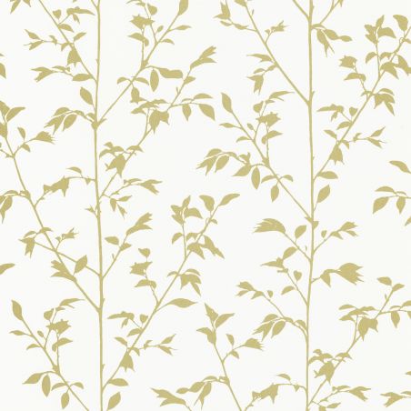 Papier peint Intissé floral doré SHINE VEGETAL BLANC/OR - Shine par Caselio - 68570024