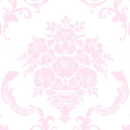 Papier peint Vinyle sur intissé floral rose ASHLEY ORNEMENT FLORAL ROSE - Ashley par Caselio - 69344003