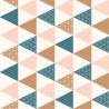 Papier peint Vinyle sur intissé graphique rose et bleu TONIC TRIANGLE ROSE BLEU CANARD CUIVRE - Tonic par Caselio - 69444109