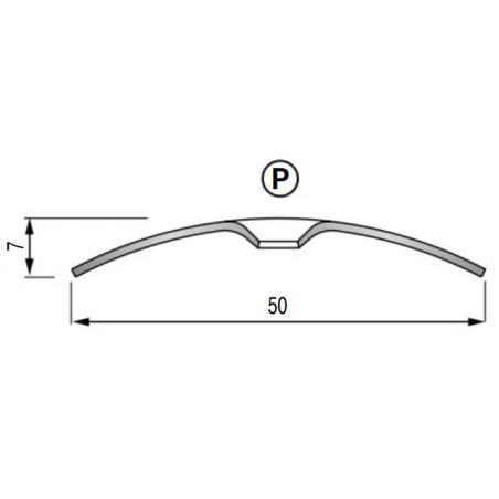 Seuil de porte à visser - 270cm x 50mm - Inox par Dinac