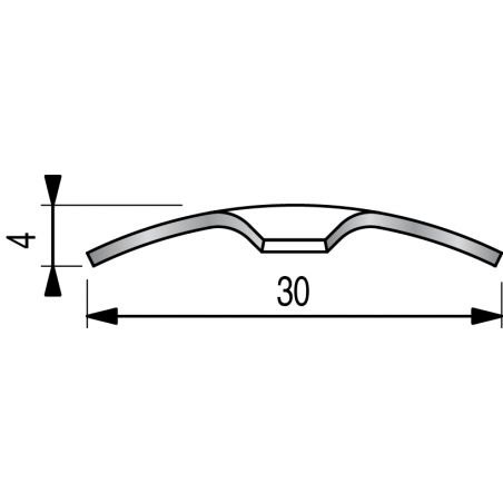 Seuil de porte à visser - 270cm x 30mm - Inox par Dinac