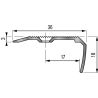 Nez de marcheà visser- 170cm x 36mm x 18mm - Alu naturel TECNIS par Dinac