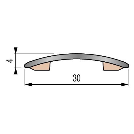 Seuil de porte adhésif- 83cm x 30mm - Ardoise lignes beige PRESTO par Dinac