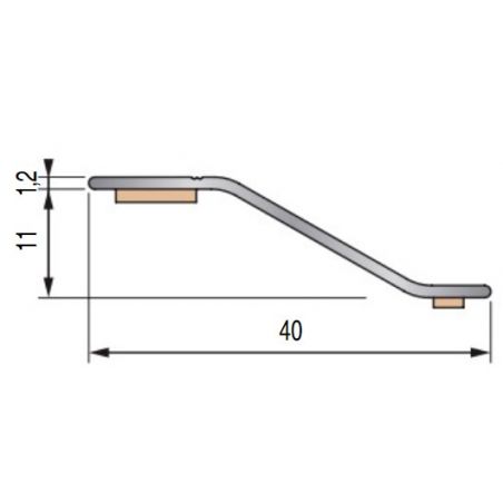 Seuil de porte adhésif - 270cm x 40mm x 11mm - Alu naturel DINADIFF par Dinac