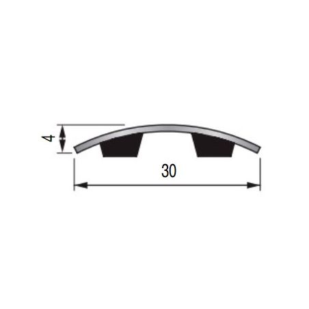 Seuil de porte adhésif butyle- 270cm x 30mm - Inox par Dinac