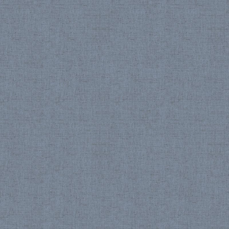 Papier peint vinyle sur intissé uni bleu denim TISSAGE - Imprim'Luxe par Ugepa - M55101