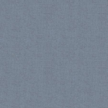 Papier peint vinyle sur intissé uni bleu denim TISSAGE - Imprim'Luxe par Ugepa - M55101