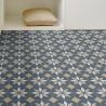 Sol Vinyle/PVC - 3m - carreaux de ciment bleu et beige SCOTTSDALE 712M Optima par Beauflor