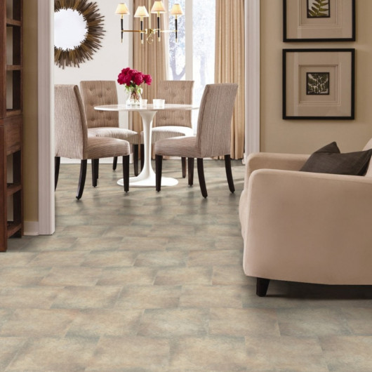 Sol Vinyle - 3m - carrelage beige LARA 7409 Prima Turbo par BEAUFLOR