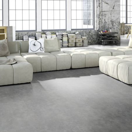 Sol Vinyle/PVC - Dalle clipsable - Carrelage gris foncé MODERN CONCRETE GREY - Rigid 55 par OneFlor Sol Vinyle/PVC - Dalle clipsable - Carrelage gris foncé MODERN CONCRETE GREY - Rigid 55 par OneFlor