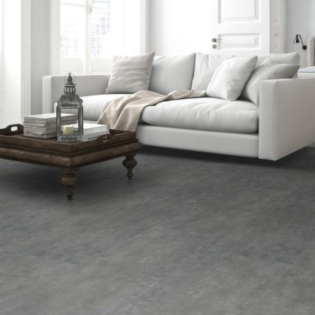 Sol Vinyle/PVC - Dalle clipsable - Carrelage gris foncé MODERN CONCRETE GREY - Rigid 55 par OneFlor Sol Vinyle/PVC - Dalle clipsable - Carrelage gris foncé MODERN CONCRETE GREY - Rigid 55 par OneFlor