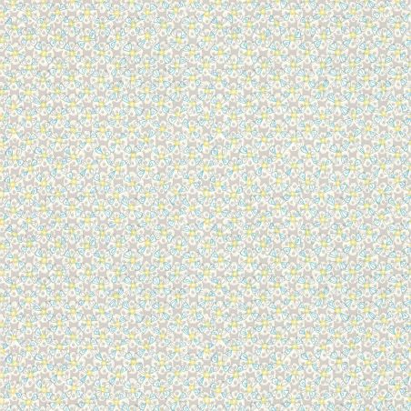 Papier peint vinyle sur intissé floral bleu ALLOVER VINTAGE-par Lutèce - 51175101